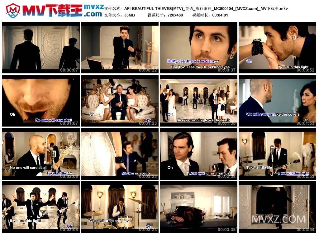 AFI-BEAUTIFUL THIEVES(MTV)_英语_流行歌曲_MC800104